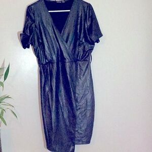 Boohoo leather dress